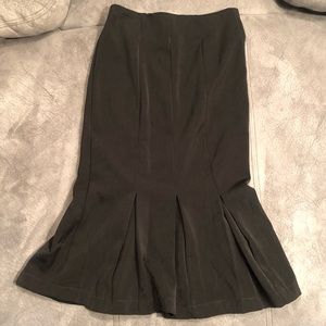 Pencil Wiggle Retro Pinup Skirt Black Small Pleats